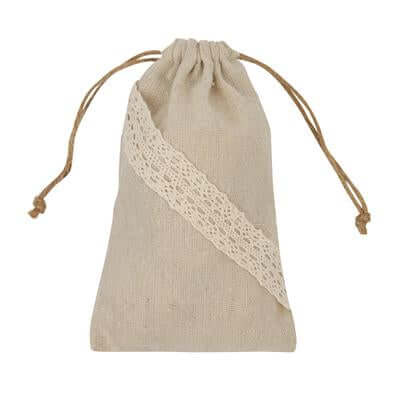 Jute Laced Drawstring Pouch | gifts shop