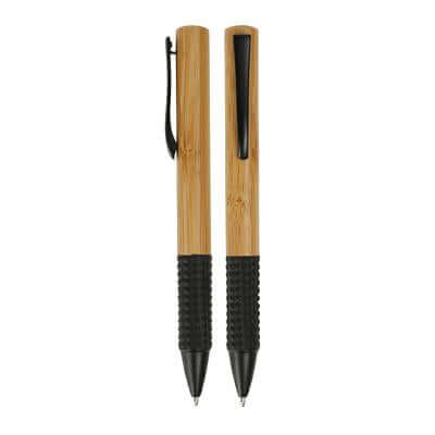 Eco-Friendly Bamboo Rubber Grip Pen by Corporate Gift Store Singapore
