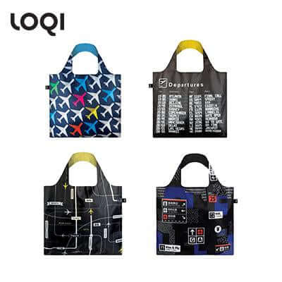 Loqi Airport Series Foldable Tote Bag by Corporate Gift Store Singapore