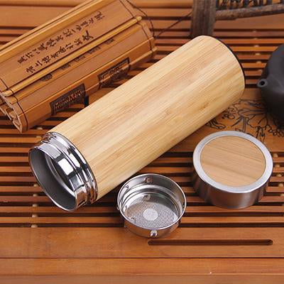 Eco Friendly Bamboo and Stainless Steel Insulated Flask | gifts shop