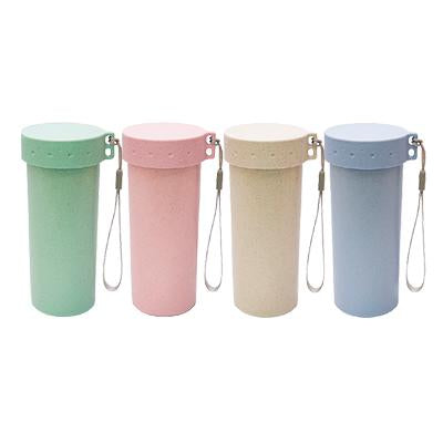 Eco-Friendly Wheat Fiber Bottle with Strap 420ml by Corporate Gift Store Singapore