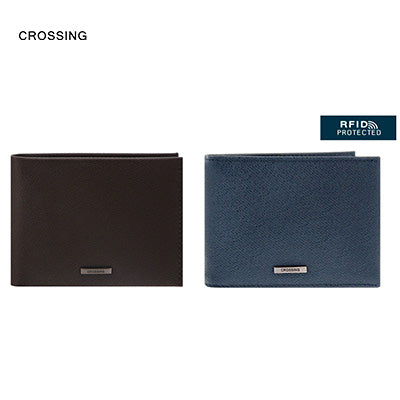 Crossing Elite Slim Leather Wallet With Coin Pocket [5 Card Slots] RFID by Corporate Gift Store Singapore