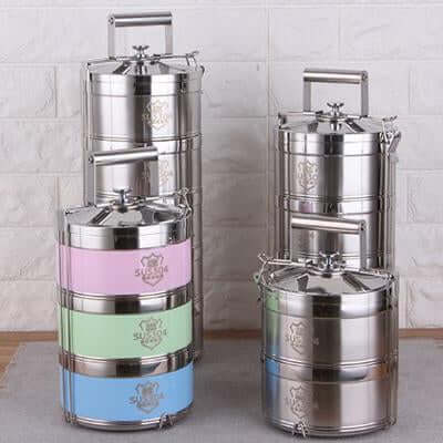 Stainless Steel Tiffin Thermal Lunch Box by Corporate Gift Store Singapore