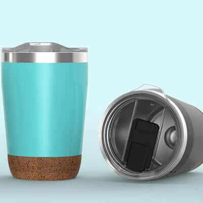 12oz Stainless Steel Vacuum Mug With Cork Base by Corporate Gift Store Singapore