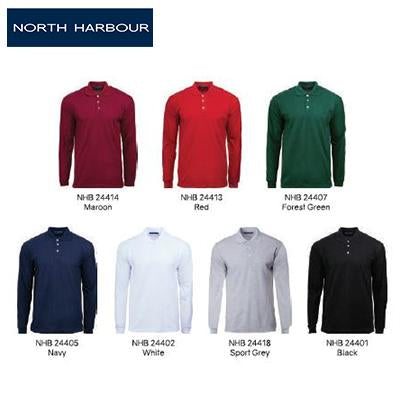 North Harbour 24400 Long Sleeve Soft-Touch Polo T-Shirt by Corporate Gift Store Singapore