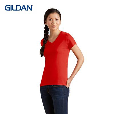 Gildan Cotton Ladies V-Neck T-Shirt by Corporate Gift Store Singapore