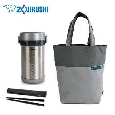 ZOJIRUSHI Stainless Steel Obento Lunch Set by Corporate Gift Store Singapore