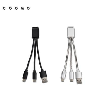 COOMO TRICA 3-in-1 CHARGING CABLE by Corporate Gift Store Singapore