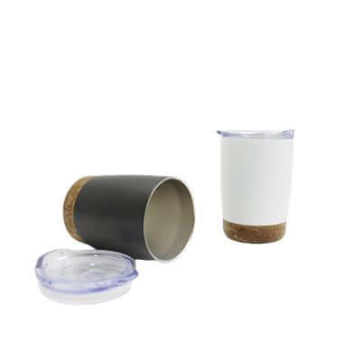 12oz Cork Base Double Wall Stainless Steel Cup by Corporate Gift Store Singapore