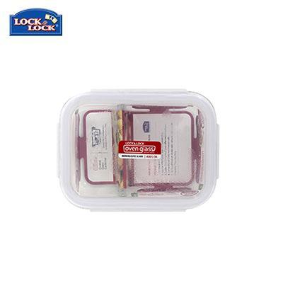 Lock & Lock Euro Rectangle Glass Container with Divider 1.05L by Corporate Gift Store Singapore