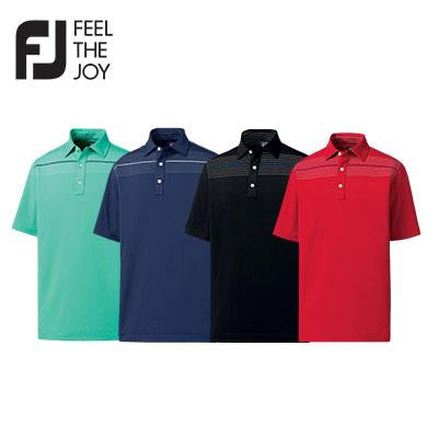 Footjoy Stretch Lisle Engineered Chest Pinstripe Polo T-Shirt | gifts shop