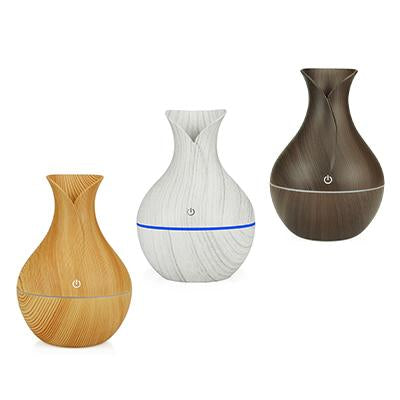Wooden Vase-Shape Ultrasonic Aroma Diffuser by Corporate Gift Store Singapore