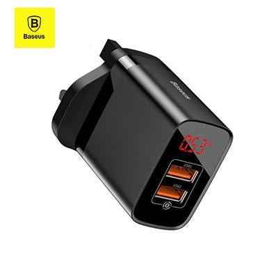 Baseus 18W Fast Charger with Digital Display by Corporate Gift Store Singapore