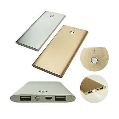 10000mAh Power Bank with 2 USB Ports and Flashlight by Corporate Gift Store Singapore
