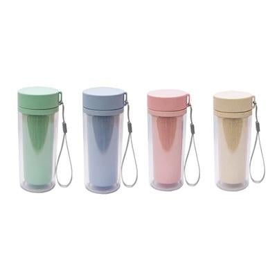 420ml Eco-Friendly Wheat Fiber Bottle with Strap by Corporate Gift Store Singapore
