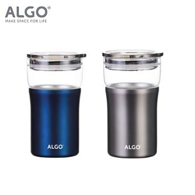 Algo Double Wall Insulated SS Coat Glass Mug 350ml | gifts shop