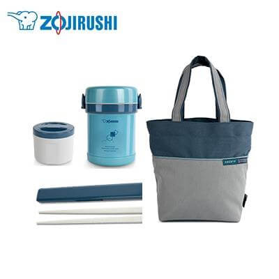 ZOJIRUSHI Stainless Steel Obento Lunch Set by Corporate Gift Store Singapore