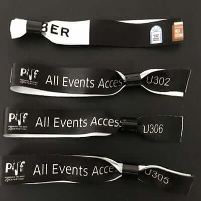 Fabric Wristband with Numbering for event access tracking and visitor management, a great Corporate Gift Singapore.