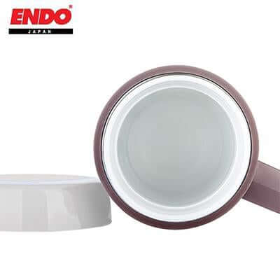 ENDO 400ML Double Stainless Steel Mug With Fine Porcelain Interior by Corporate Gift Store Singapore