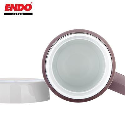 ENDO 400ML Double Stainless Steel Mug With Fine Porcelain Interior | gifts shop
