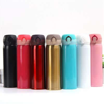 Colorful range of Double Wall Stainless Steel Vacuum Flasks, ideal as a Corporate Gift Singapore.