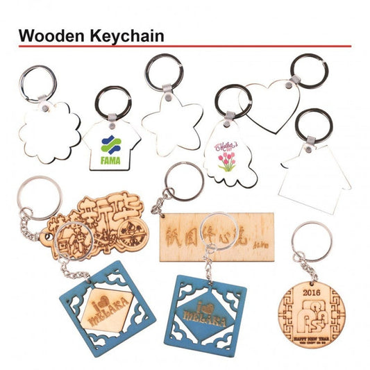 Customized Wooden Keychain by Corporate Gift Store Singapore