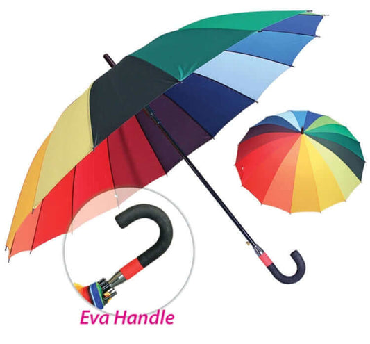 30'' Rainbow Umbrella with 12 Ribs by Corporate Gift Store Singapore