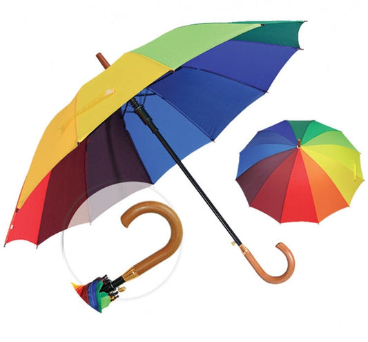 24'' Rainbow Umbrella with 12 Ribs by Corporate Gift Store Singapore
