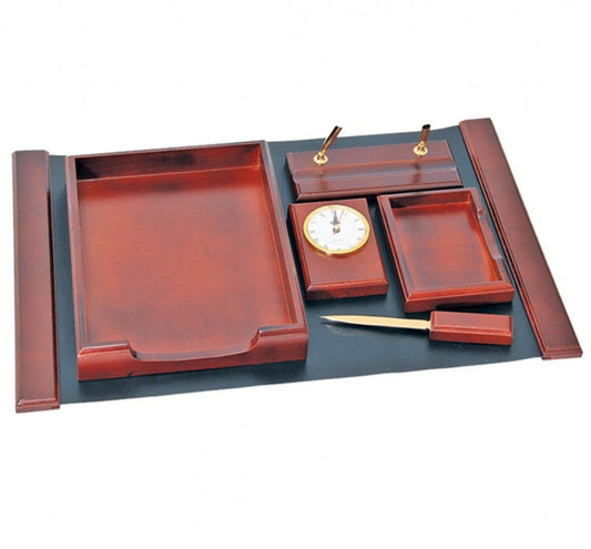 Wooden 6 in 1 Desktop Set by Corporate Gift Store Singapore