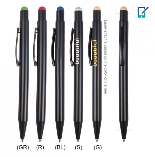 Slim Aluminium Pen with Stylus by Corporate Gift Store Singapore