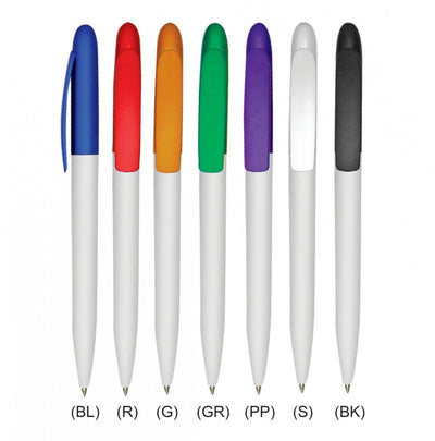 Plastic Pen with Colourful Cap