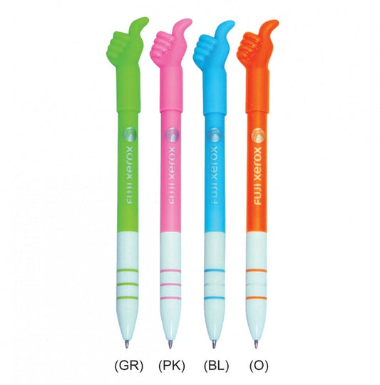 Plastic Pen with Thumb Up Cap by Corporate Gift Store Singapore
