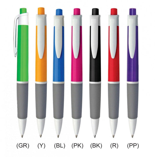 Plastic Pen with Grey Grip by Corporate Gift Store Singapore