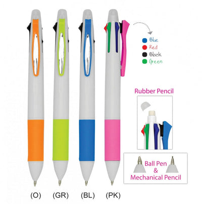 4 in 1 Ball Pen with Mechanical Pencil
