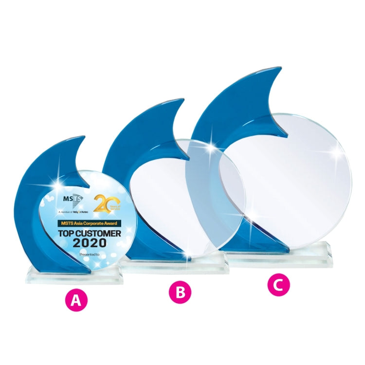 Wave Crystal Award by Corporate Gift Store Singapore