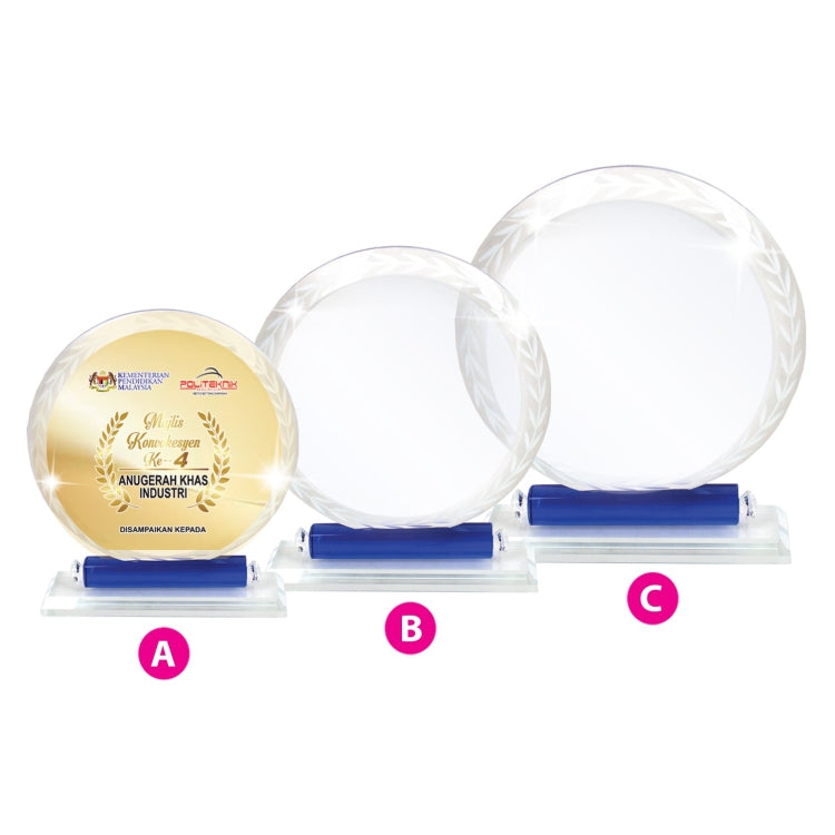 Round Crystal Award by Corporate Gift Store Singapore