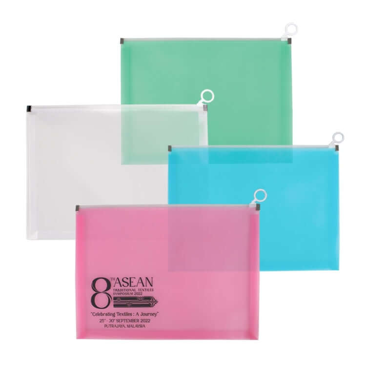 A4 Transparent Zipper File by Corporate Gift Store Singapore