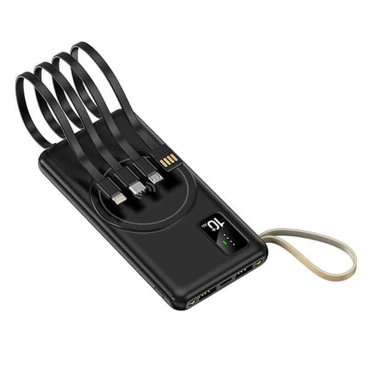 Wireless Powerbank with 4 Built-in Cables by Corporate Gift Store Singapore