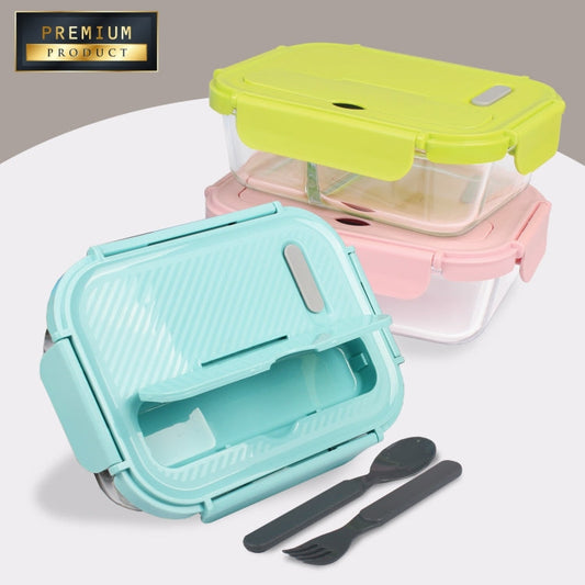 Glass Food Container with Divider by Corporate Gift Store Singapore
