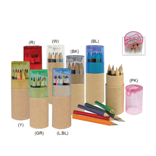 Eco Friendly Color Pencil & Sharpener (12 pcs) by Corporate Gift Store Singapore