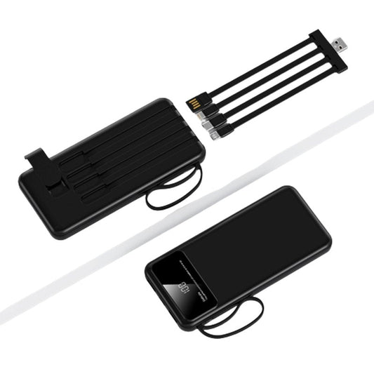 10000mAh Powerbank with 4 Detachable Built-in Cables & Mobile Stand by Corporate Gift Store Singapore