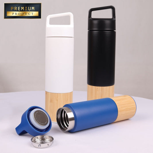 600ml Bamboo and Stainless Steel Flask by Corporate Gift Store Singapore