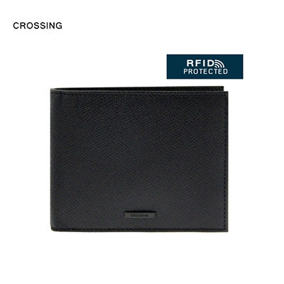 Crossing Bold Bi-fold Leather Wallet With Window And Coin Pocket RFID by Corporate Gift Store Singapore