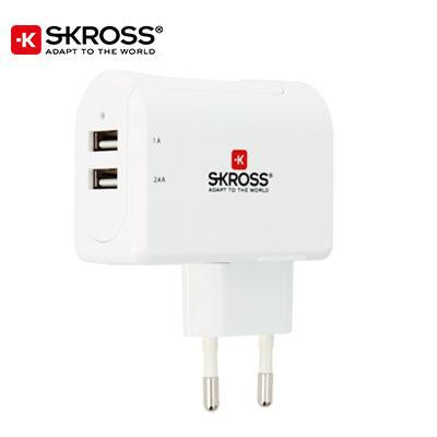 SKROSS 2 Port USB Charger - EURO by Corporate Gift Store Singapore