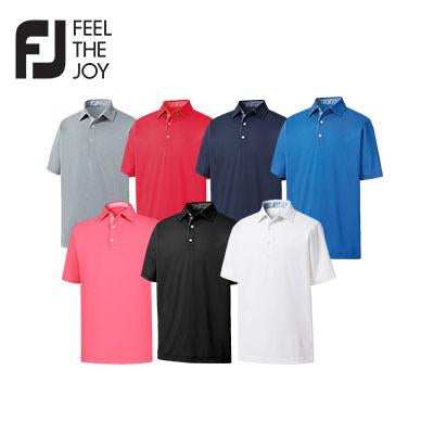 Footjoy Lisle Solid Gingham Trim Polo T-Shirt | gifts shop
