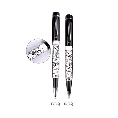 Metal Pen with Flowery Pattern by Corporate Gift Store Singapore