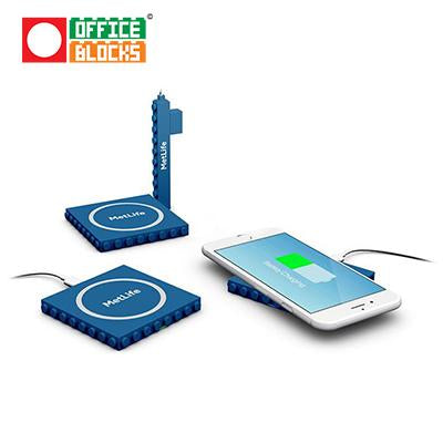 Office Blocks Wireless Charger 2 in 1 by Corporate Gift Store Singapore