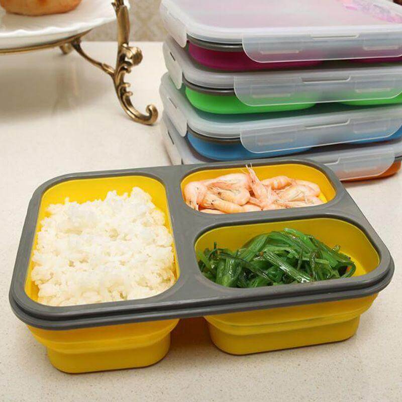Silicone Collapsible Portable Lunch Box by Corporate Gift Store Singapore