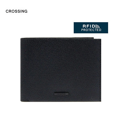 Crossing Elite Bi-fold Leather Wallet With Window And Coin Pocket RFID by Corporate Gift Store Singapore