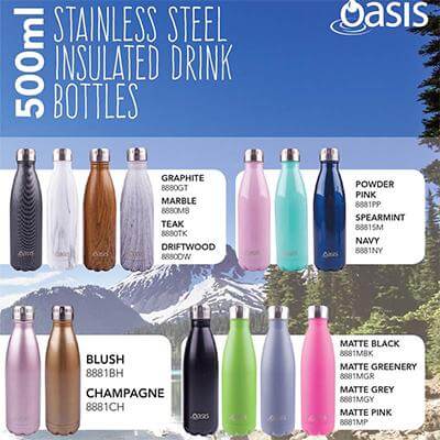 Oasis Stainless Steel Insulated Drinking Bottle by Corporate Gift Store Singapore